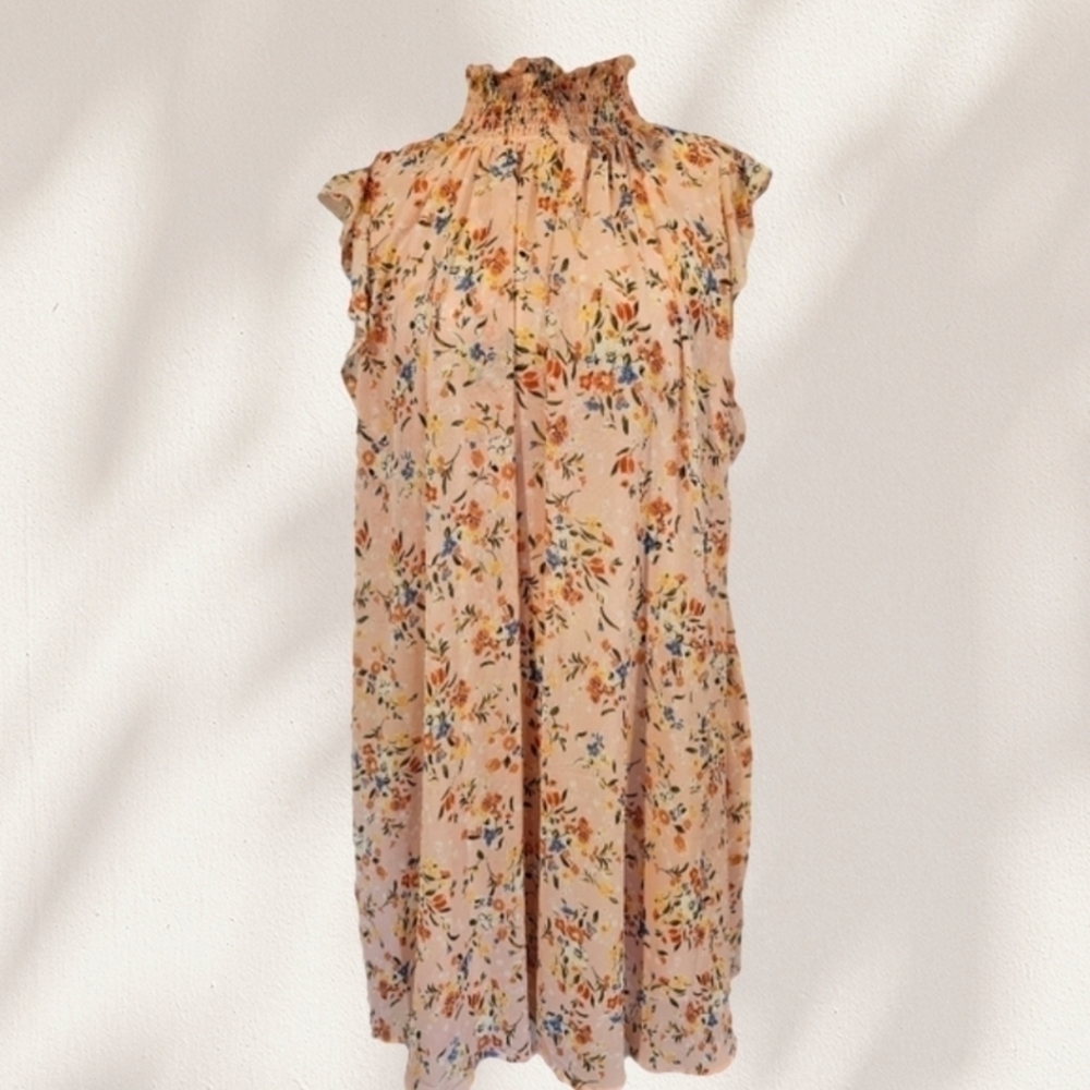 CODE X Mode High Neck Floral Mini Dress Size M NWT - Picture 11 of 14